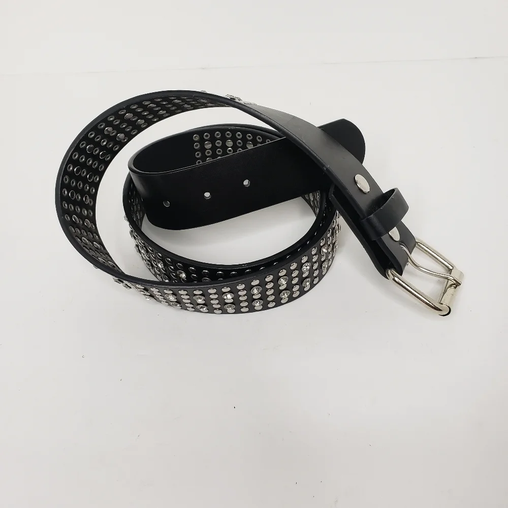 Y2k Faux leather studded belt